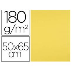 Cartulina LIDERPAPEL 50x65 cm 180g/m2 amarillo limon