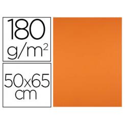 Cartulina LIDERPAPEL 50x65 cm 180g/m2 naranja