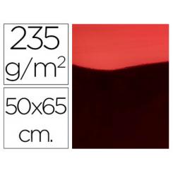 Cartulina LIDERPAPEL 50x65 cm 235g/m2 metalizada rojo