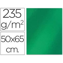 Cartulina LIDERPAPEL 50x65 cm 235g/m2 metalizada verde