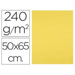 Cartulina LIDERPAPEL 50x65 cm 240g/m2 amarillo limon
