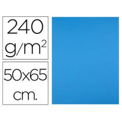 Cartulina LIDERPAPEL 50x65 cm 240g/m2 azul