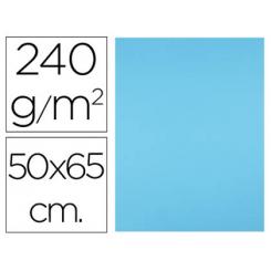 Cartulina LIDERPAPEL 50X65 cm 240gr/m2 Azul Turquesa