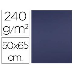 Cartulina LIDERPAPEL 50x65 cm 240g/m2 azul zafiro paquete de 25 hojas