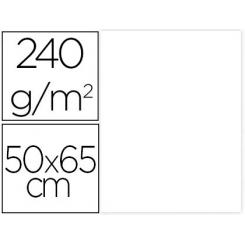 Cartulina LIDERPAPEL 50x65 cm 240g/m2 blanco paquete de 25 hojas