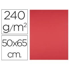 Cartulina LIDERPAPEL 50x65 cm 240g/m2 rojo