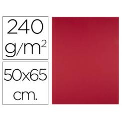 Cartulina LIDERPAPEL 50x65 cm 240g/m2 rojo navidad paquete de 25 hojas