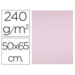 Cartulina LIDERPAPEL 50x65 cm 240g/m2 rosa paquete de 25 hojas