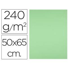 Cartulina LIDERPAPEL 50x65 cm 240g/m2 verde pistacho
