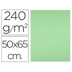 Cartulina LIDERPAPEL 50X65 cm 240gr/m2 Verde Pistacho Paquete De 25 Unidades