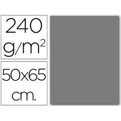 Cartulina LIDERPAPEL 50x65 cm gris 240 gr unidad