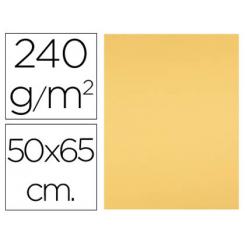 Cartulina LIDERPAPEL 50x65 cm oro 240 gr unidad