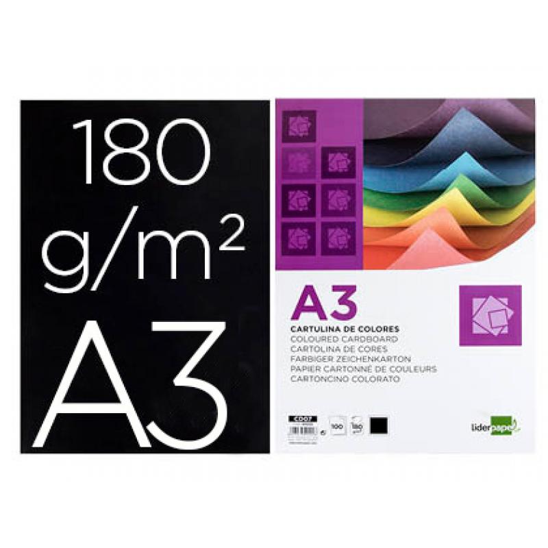 cartulina-liderpapel-a3-180gr-m2-negro-paquete-de-100-hojas