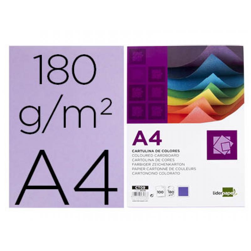 cartulina-liderpapel-a4-180gr-m2-lila-paquete-de-100-hojas