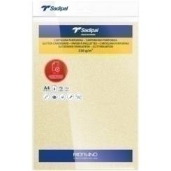 Cartulina Purpurina A4 Sadipal 330G Amarillo Paquete De 3