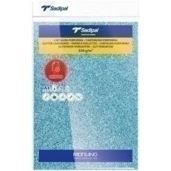 Cartulina Purpurina A4 Sadipal 330G Azul Claro Paquete De 3