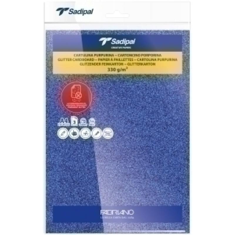 cartulina-purpurina-a4-sadipal-330g-azul-paquete-de-3