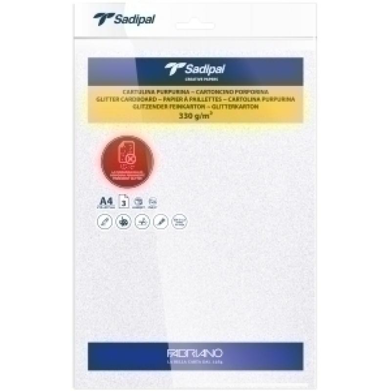 cartulina-purpurina-a4-sadipal-330g-blanco-paquete-de-3