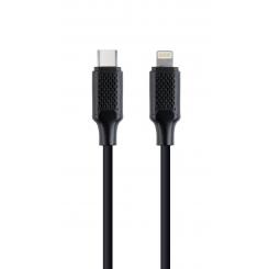 Gembird CC-USB2-CM8PM-1.5M cable de conector Lightning 1,5 m Negro