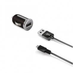 CELLY CCUSBMICRO cargador de dispositivo móvil Auto Negro, Plata