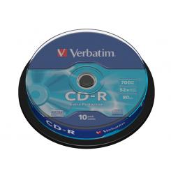 CD-R VERBATIM 700Mb 52X Datalife extra Protection (Tarrina 10 unidades)