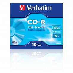 CD-R VERBATIM 800Mb 90MIN 40X Datalife extra Protection (Pack 10 unidades)