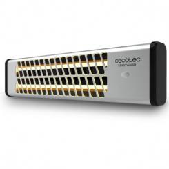 Cecotec 05323 calefactor eléctrico Interior Negro, Acero inoxidable 1200 W Calefactor eléctrico de cuarzo