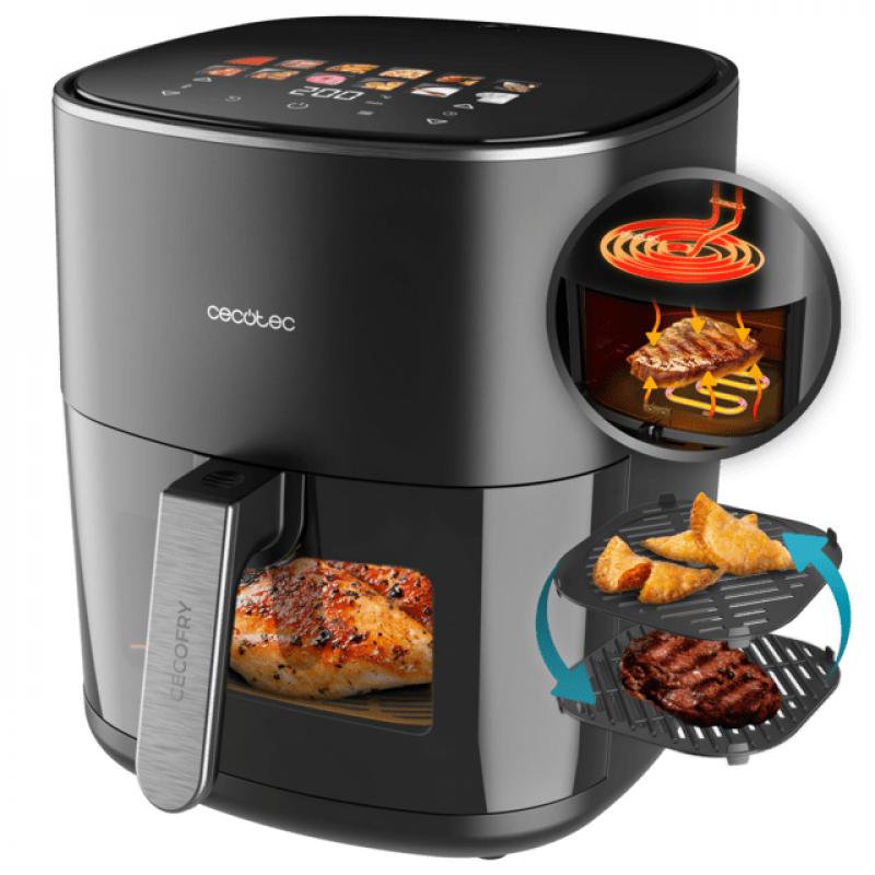 cecotec-cecofry&grill-duoheat-6500-sencillo-65-l-independiente-2200-w-freidora-de-aire-caliente-negro