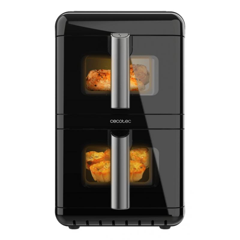 cecotec-cecofry-duolevel-12000-window-doble-12-l-independiente-2900-w-freidora-de-aire-caliente-negro