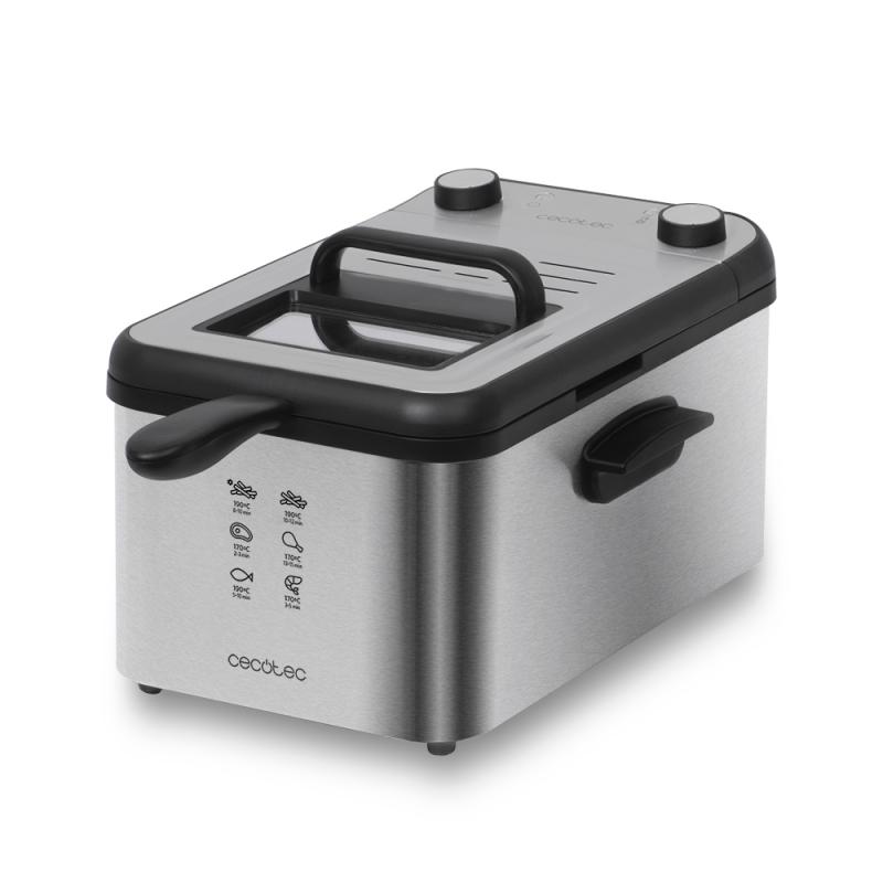cecotec-cleanfry-infinity-3000-sencillo-56-l-independiente-2400-w-freidora-negro-acero-inoxidable