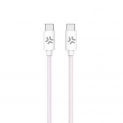 Celly USBCUSBCCOTTPK cable USB 1,5 m USB C Rosa, Blanco