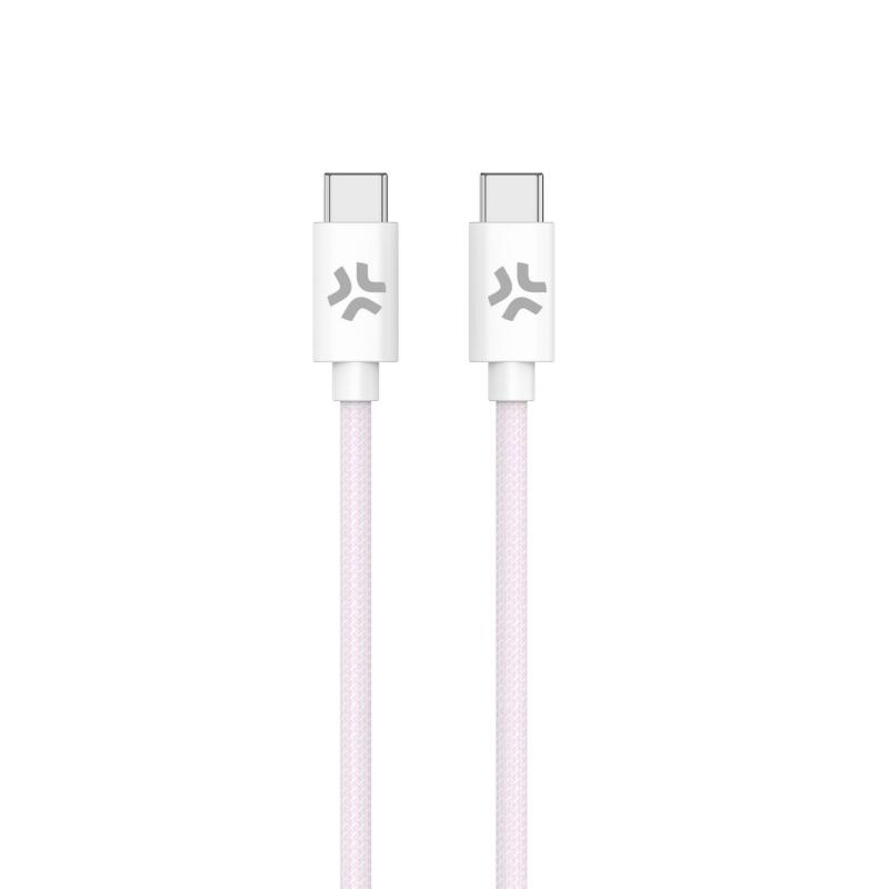 celly-usbcusbccottpk-cable-usb-15-m-usb-c-rosa-blanco