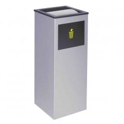 Cenicero papelera cuadrado Sie 445 acero negro  700x250x250 mm