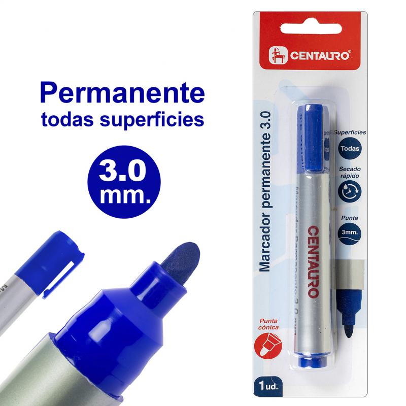 centauro-blister-1-marcador-permanente-3mm-punta-conica-azul