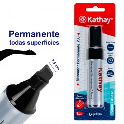 CENTAURO Blister 1 Marcador Permanente 7mm Punta Biselada Negro