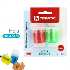 CENTAURO Blister 2 Afilalápices con Depósito