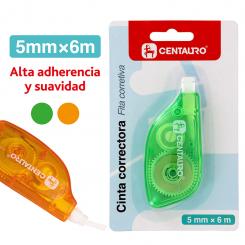 CENTAURO Blister Cinta Correctora 5mmx6M