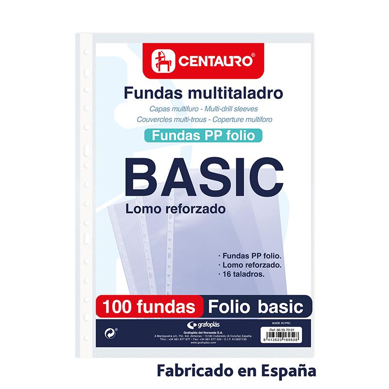 centauro-bolsa-100-fundas-pp-folio-galga-estandar-16-taladros