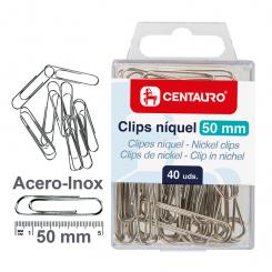 CENTAURO Caja 40 Clips Niquel 50mm Centauro