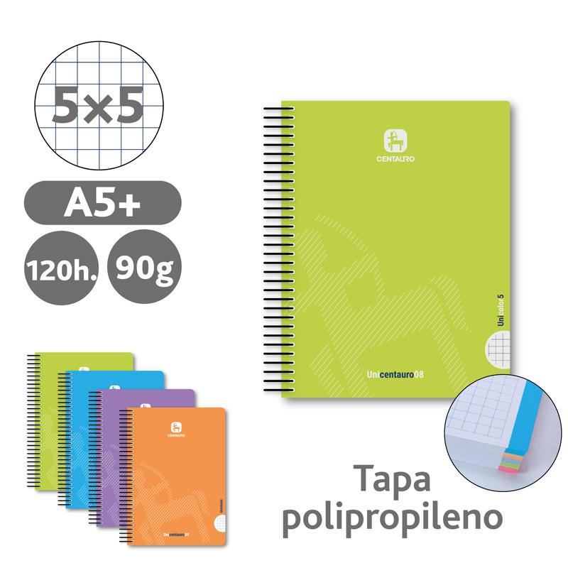 centauro-cuaderno-espiral-cuadriculada-pp-120h-90g-a5-5x5-surtido-centauro