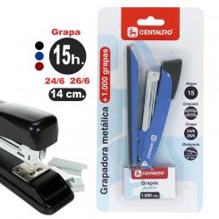 CENTAURO Grapadora Metalica+ Grapas 116X54X34mm