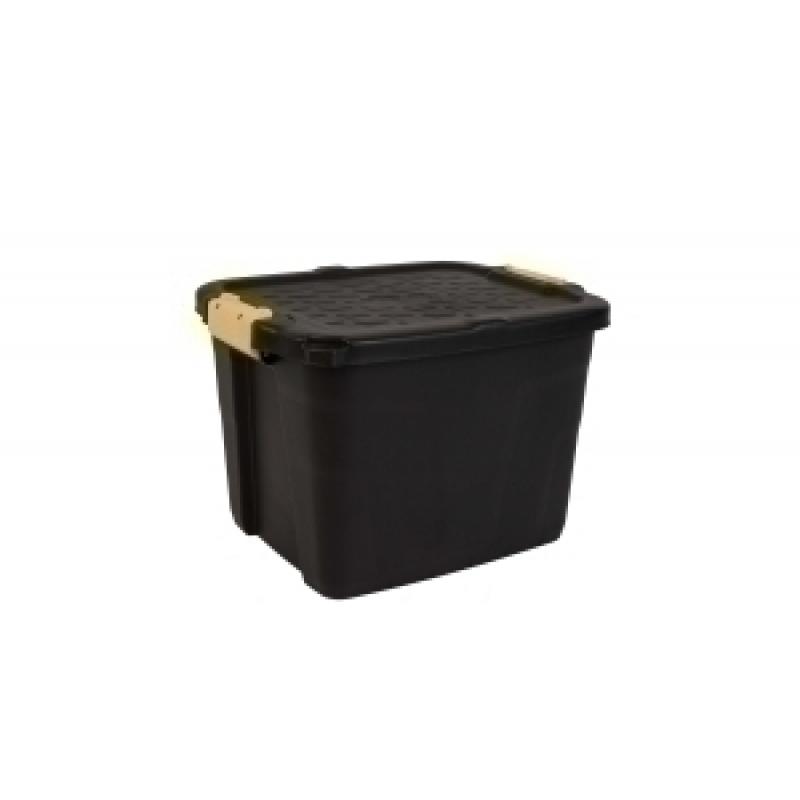 cep-caja-almacenamiento-strata-by-cep-hw443-42-litros-apilable-con-tapa-servicio-pesado-negro