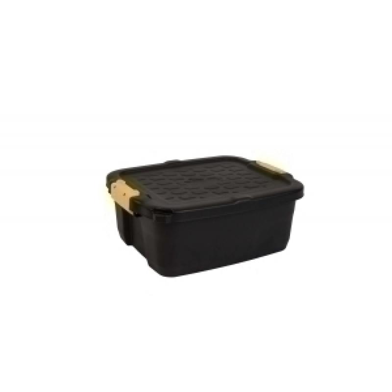cep-caja-almacenamiento-strata-by-cep-hw444-24-litros-apilable-con-tapa-servicio-pesado-negro