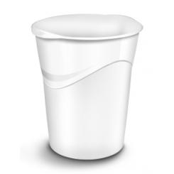 Cep Papelera Plastico Cep Gloss 280G Cerrada 14 Litros Blanco