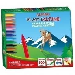 CERAS ALPINO PLASTIALPINO ECONOMY PACK CAJA DE 300 (25x 12 colores)