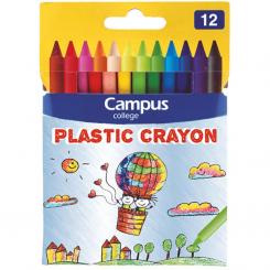 Ceras Campus Plastic Crayon 12 Colores