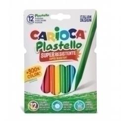 Ceras Carioca Plasticera Colores Brillantes Blister De 12