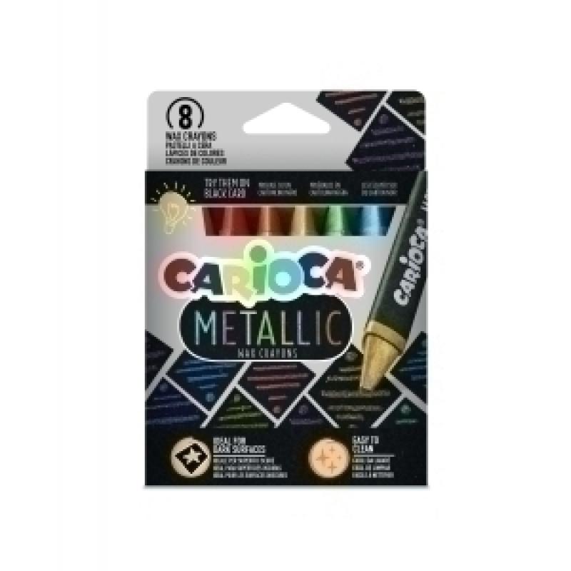 ceras-de-colores-carioca-metallic-maxi-triangular-caja-de-8