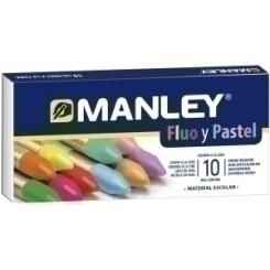 Ceras Manley Fluo Y Pastel Estuche De 10