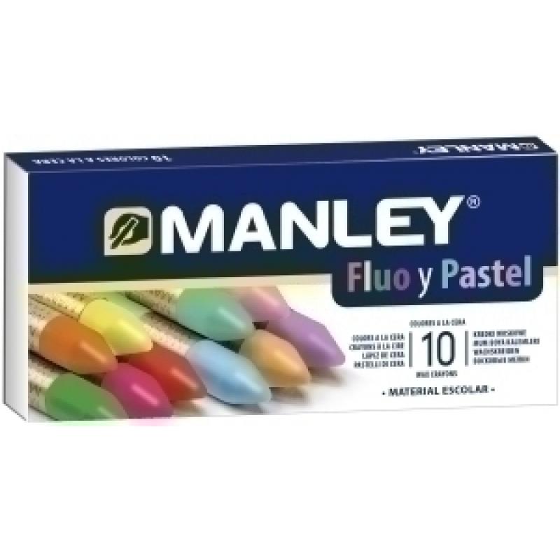ceras-manley-fluo-y-pastel-estuche-de-10